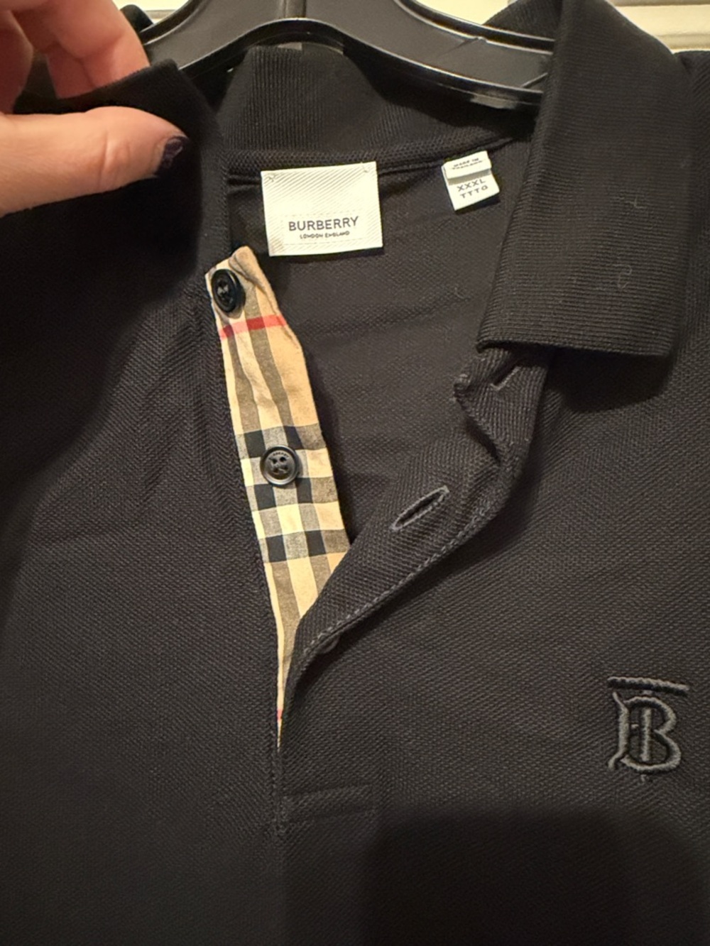 BNNW Burberry Men's Eddie Pique Polo Shirt - Picture 5 of 9